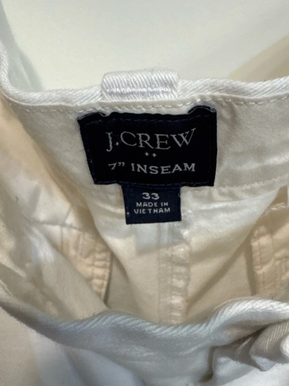 J. Crew White Cotton Chino Shorts - 7